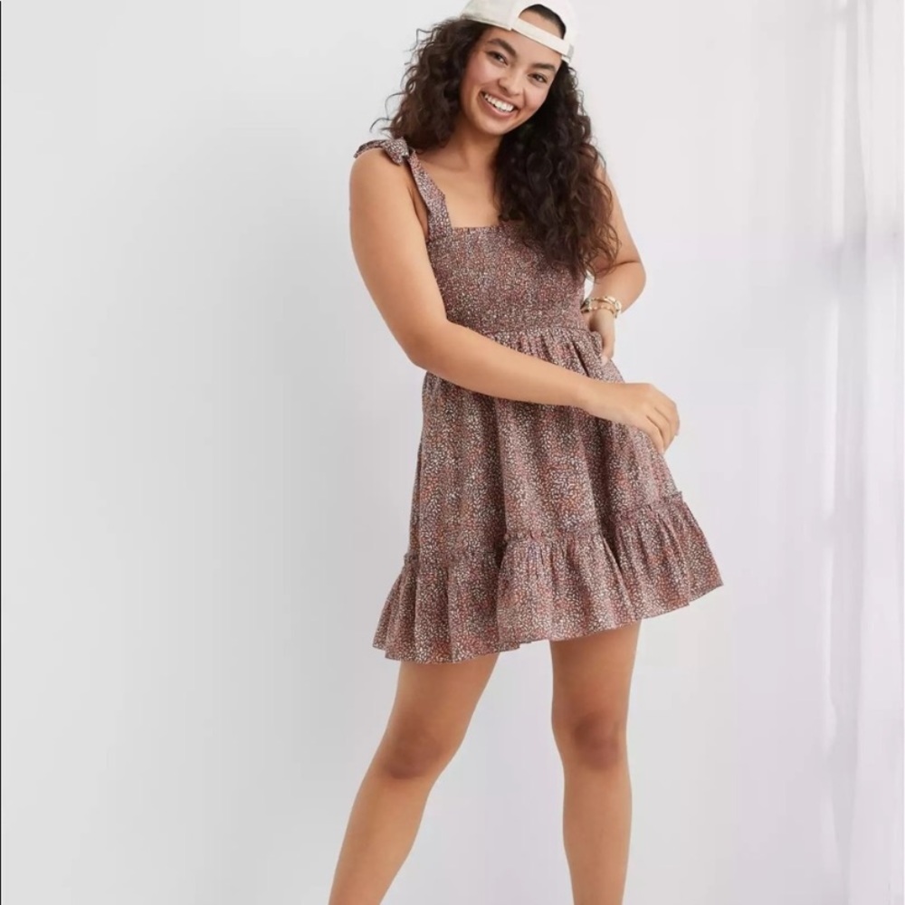 Aerie All Day Smocked mini dress